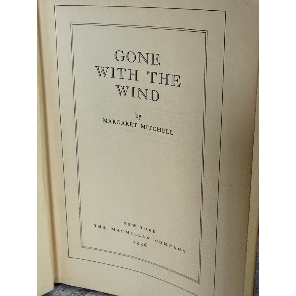 Gone With The Wind Margaret Mitchell 1936 First Edition First July Printing - Picture 7 of 9
